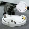 Electric Cat Toy Wheel Crazy White Cat Catching Mouse Automatic Turntable Cats Toys