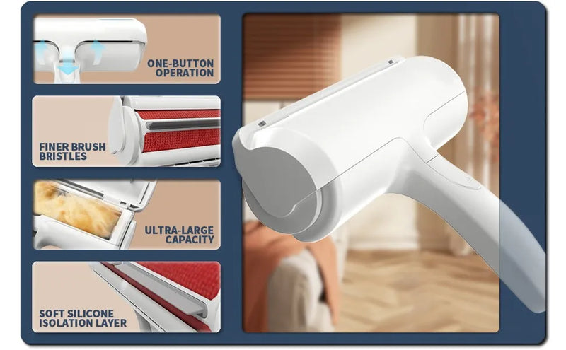 Self-Cleaning Pet Hair Roller | Reusable Fur Remover for Furniture & Clothes