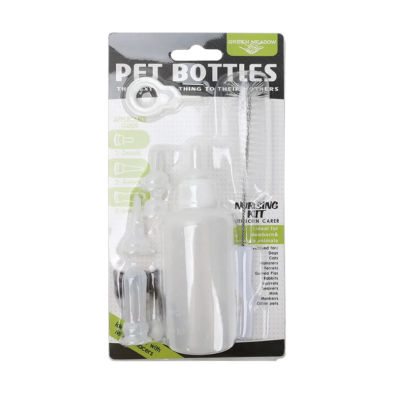 Newborn Puppy & Kitten Feeding Bottle | Hand-Rearing Kit for Small Pets