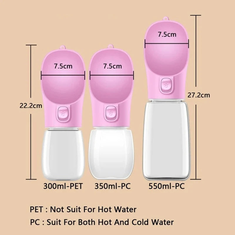 Portable Dog Water Bottle | Leak-Proof On-The-Go Drinking Bowl for Walks & Travel