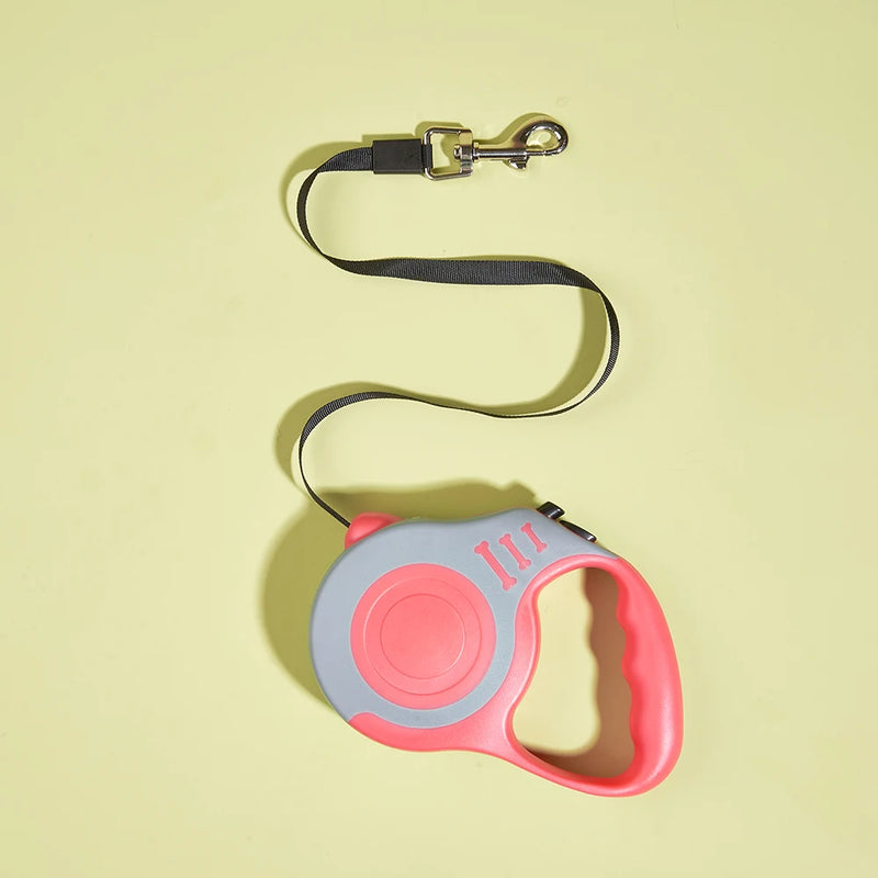 3m 5m Dog Leash for Small Medium Large Dogs Cats Automatic Retractable Strong Nylon Puppy Travel Walking Hiking Traction Rope