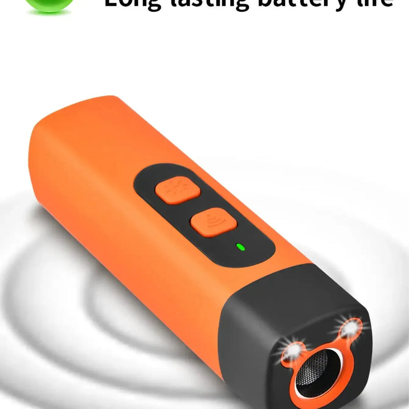 Ultrasonic Dog Bark Deterrent Rechargeable LED Flashlight Pet Training Anti Bark Device for Dogs Control Trainer