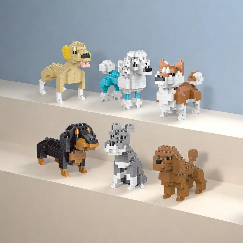 Mini Dachshund Dog Building Blocks Toy for Adults and Kids: Detailed and Lifelike Design, Fun and Educational Construction Set