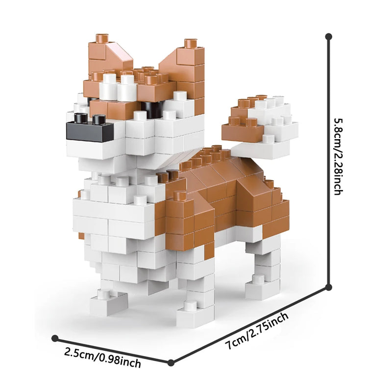 Mini Dachshund Dog Building Blocks Toy for Adults and Kids: Detailed and Lifelike Design, Fun and Educational Construction Set