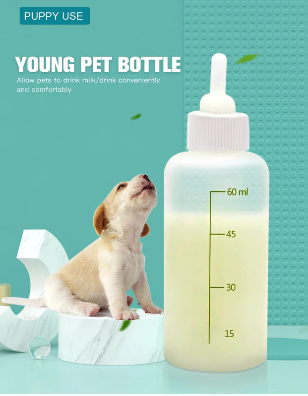 Newborn Puppy & Kitten Feeding Bottle | Hand-Rearing Kit for Small Pets