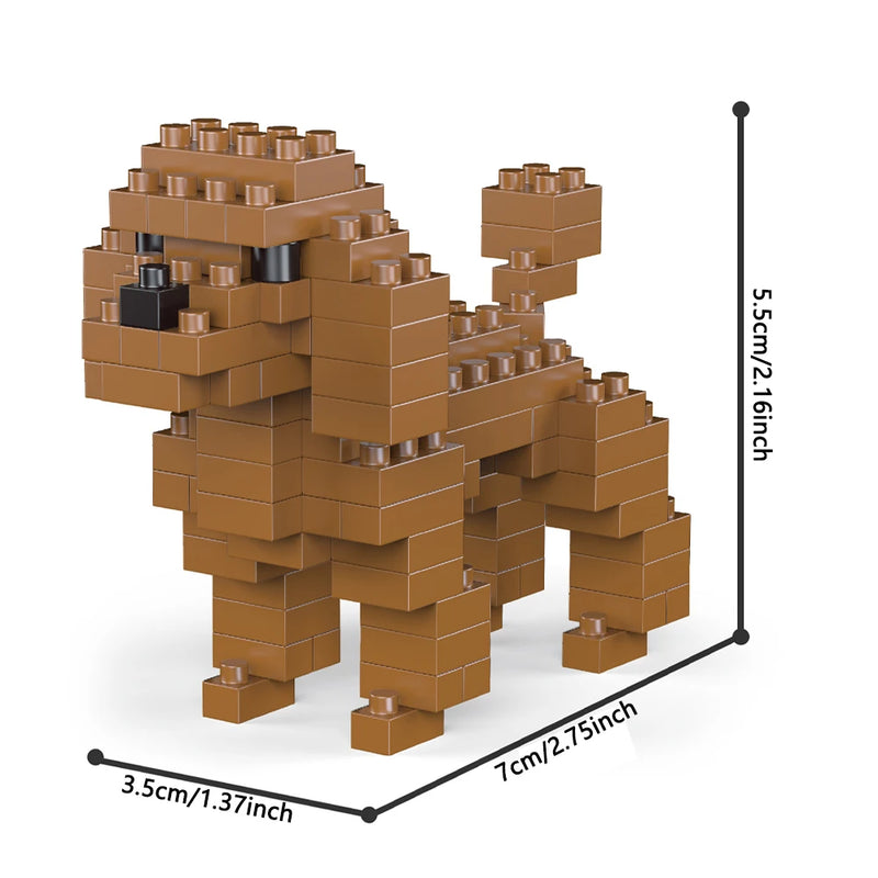 Mini Dachshund Dog Building Blocks Toy for Adults and Kids: Detailed and Lifelike Design, Fun and Educational Construction Set