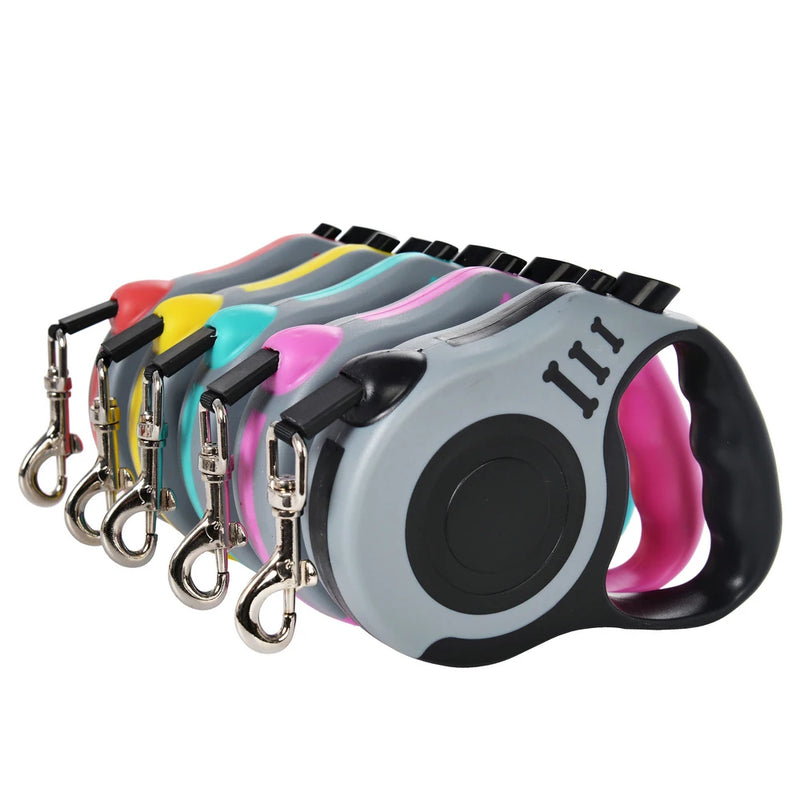 3m 5m Dog Leash for Small Medium Large Dogs Cats Automatic Retractable Strong Nylon Puppy Travel Walking Hiking Traction Rope