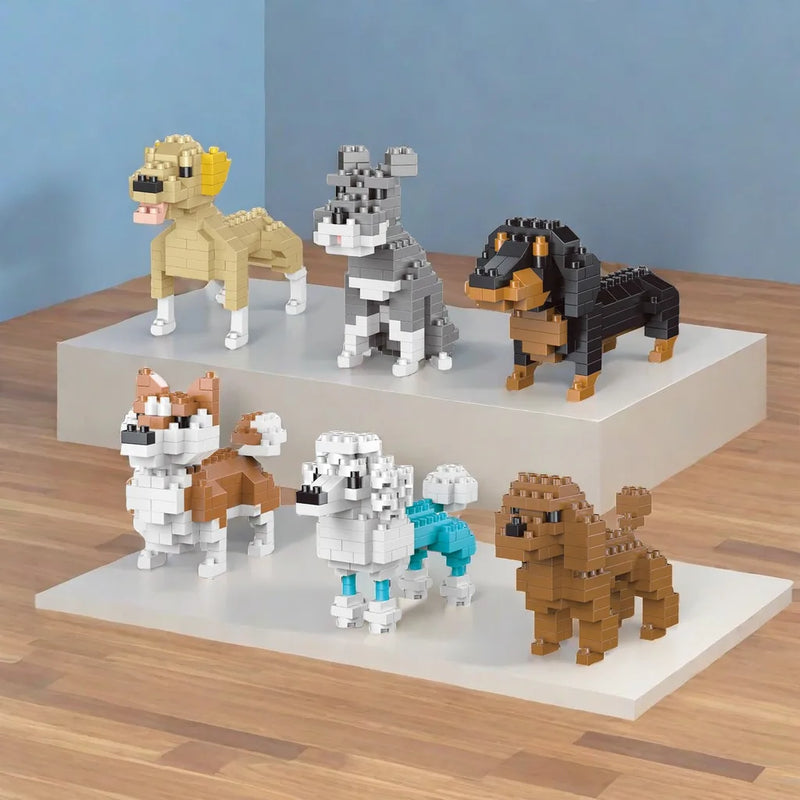 Mini Dachshund Dog Building Blocks Toy for Adults and Kids: Detailed and Lifelike Design, Fun and Educational Construction Set