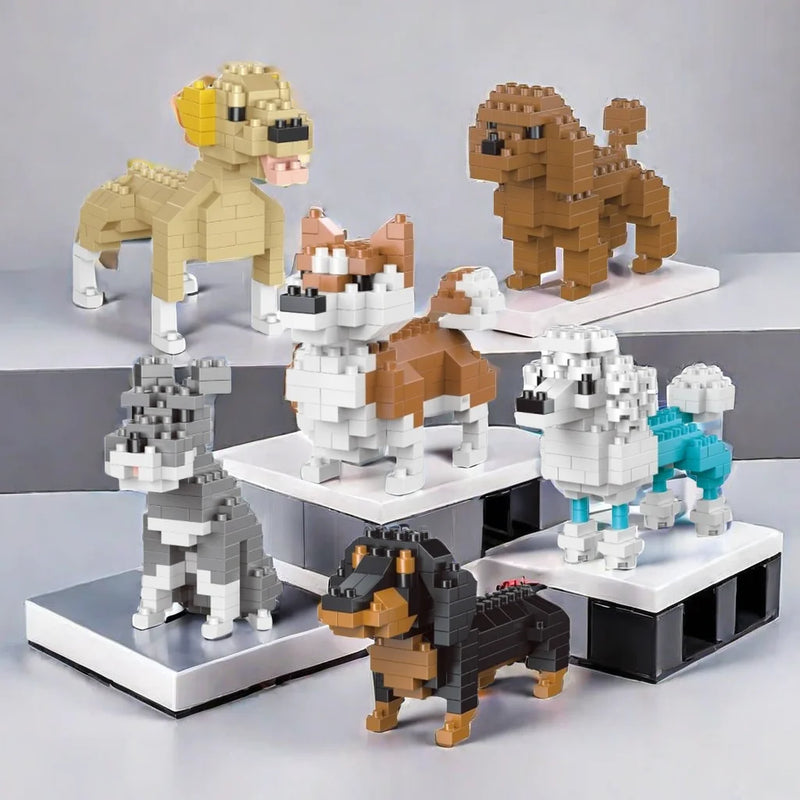 Mini Dachshund Dog Building Blocks Toy for Adults and Kids: Detailed and Lifelike Design, Fun and Educational Construction Set
