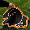 Cartoon Cat Black Cat Flocking Carpet Tufted