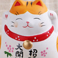 Zakka Japanese Creative Gifting Ceramic Cat Presenting White Lucky Cat Tumbler