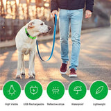 3-Mode Rechargeable LED Dog Collar | USB Night Glow Safety Collar