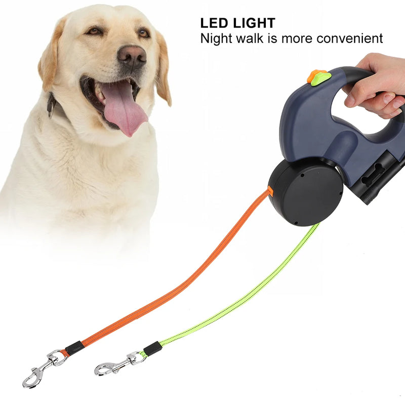LED Night Safety Dog Leash | Ergonomic Light-Up Walking Lead