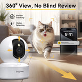 2K Pan-Tilt Pet Camera | 5G WiFi Indoor Security Camera with 2-Way Audio & Night Vision