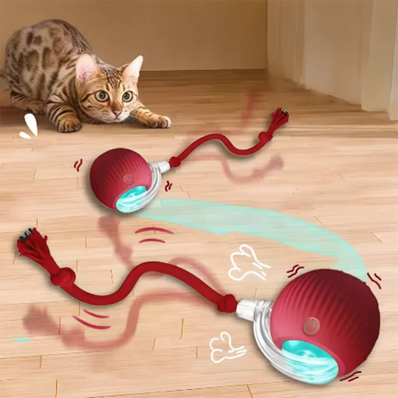 Smart Self-Rolling Cat & Dog Ball | Obstacle-Avoiding Interactive Pet Toy