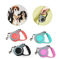 3m 5m Dog Leash for Small Medium Large Dogs Cats Automatic Retractable Strong Nylon Puppy Travel Walking Hiking Traction Rope