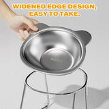 Slanted Stainless Steel Pet Bowl | Anti-Spill Raised Feeder for Dogs & Cats
