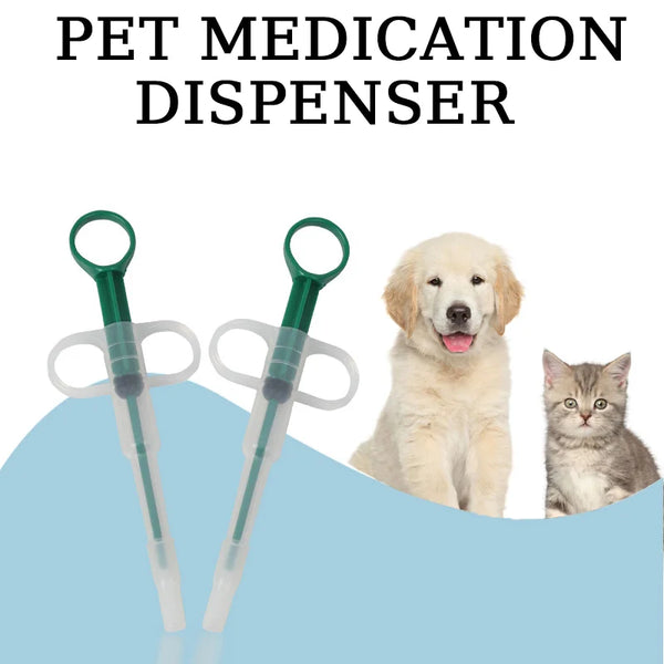 PawHappiness pet pill dispenser syringe for giving cats and dogs tablets and medication