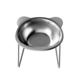Slanted Stainless Steel Pet Bowl | Anti-Spill Raised Feeder for Dogs & Cats