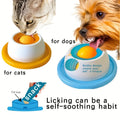 PawHappiness silicone lick mat slow feeder with suction base spread with treats for dogs and cats