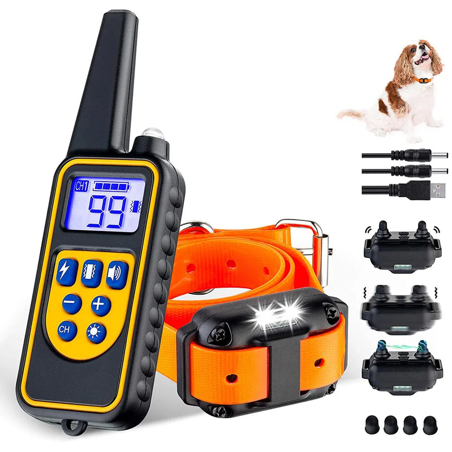 Remote Training Dog Collar | Waterproof Rechargeable E-Collar with Safety Modes
