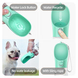 Portable Dog Water Bottle | Leak-Proof Drinking Bowl for Walks & Outdoor
