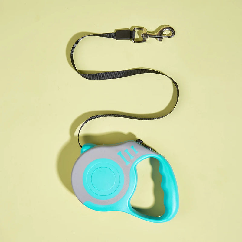 3m 5m Dog Leash for Small Medium Large Dogs Cats Automatic Retractable Strong Nylon Puppy Travel Walking Hiking Traction Rope