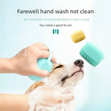 Dog Bathing Brush & Shampoo Dispenser | Soft Silicone Massage Grooming Tool