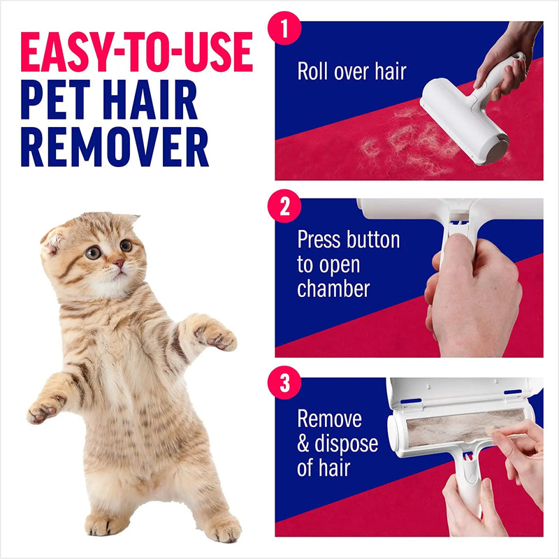 Self-Cleaning Pet Hair Roller | Reusable Fur Remover for Furniture & Clothes