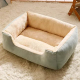 Plush Cat & Dog Cushion Bed | Cosy Winter Basket House for Small Pets