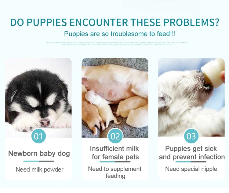 Newborn Puppy & Kitten Feeding Bottle | Hand-Rearing Kit for Small Pets