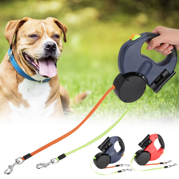 PawHappiness rechargeable LED light-up dog leash for safe and visible night walks