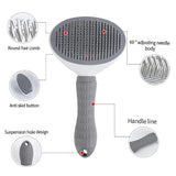 Self-Cleaning Pet Hair Removal Comb | One-Click Fur Brush for Dogs & Cats
