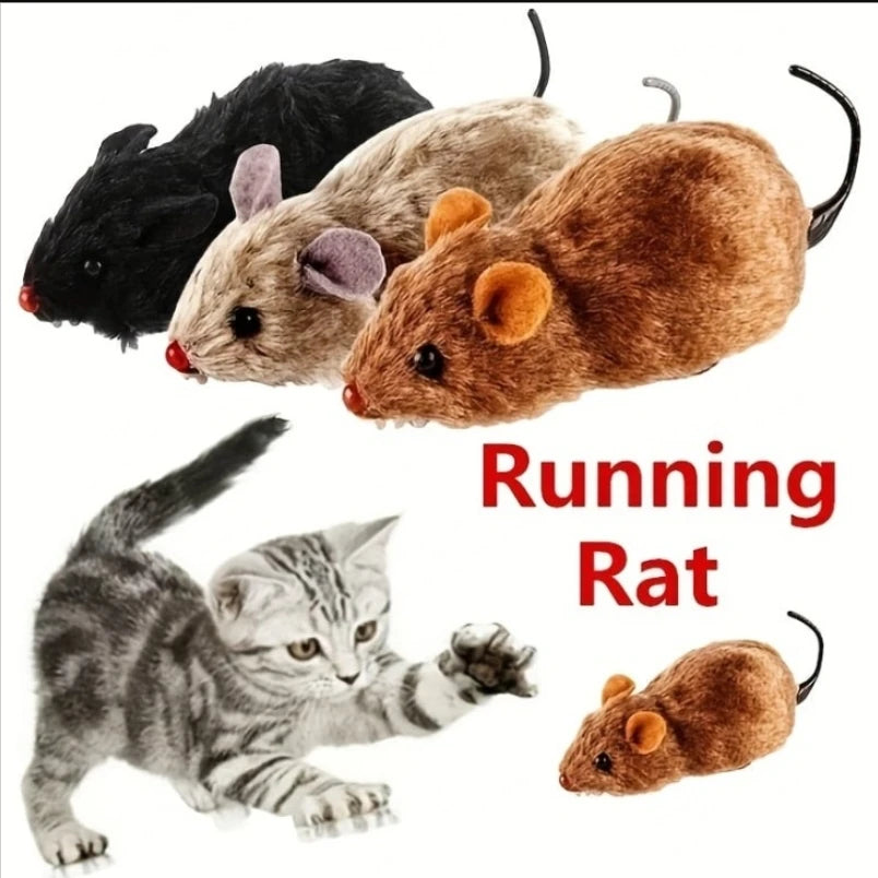 Lifelike Plush Mouse Toy | Realistic Running Rat Toy for Cats & Dogs