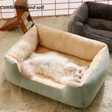 Plush Cat & Dog Cushion Bed | Cosy Winter Basket House for Small Pets