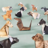 DIY 3D Origami Animal Kit 50-Pack | Foldable Paper Cats, Dogs & Dinosaurs