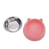 Tilted Stainless Steel Pet Bowls | Ergonomic Feeding Set for Dogs & Cats