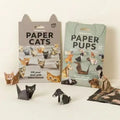 DIY Origami Paper Cats Dogs Dinosaurs Kit 50Pcs Fold Your Own Animal Craft Cute 3D Desk Decor Toy for Kids Adults Beginners Gift