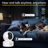 2K Pan-Tilt Pet Camera | 5G WiFi Indoor Security Camera with 2-Way Audio & Night Vision