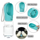 550ml Large Dog Water Bottle | Portable Outdoor Drinking Bowl for Big Dogs